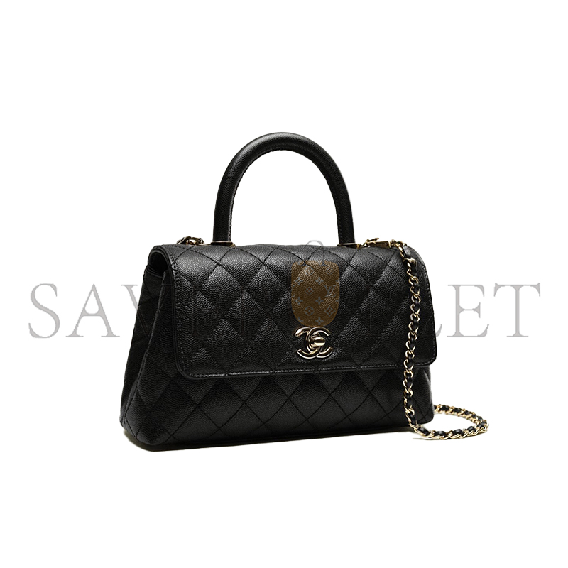 CHANEL SMALL TOP HANDLE FLAP BAG A92990 (24*14*10cm)
